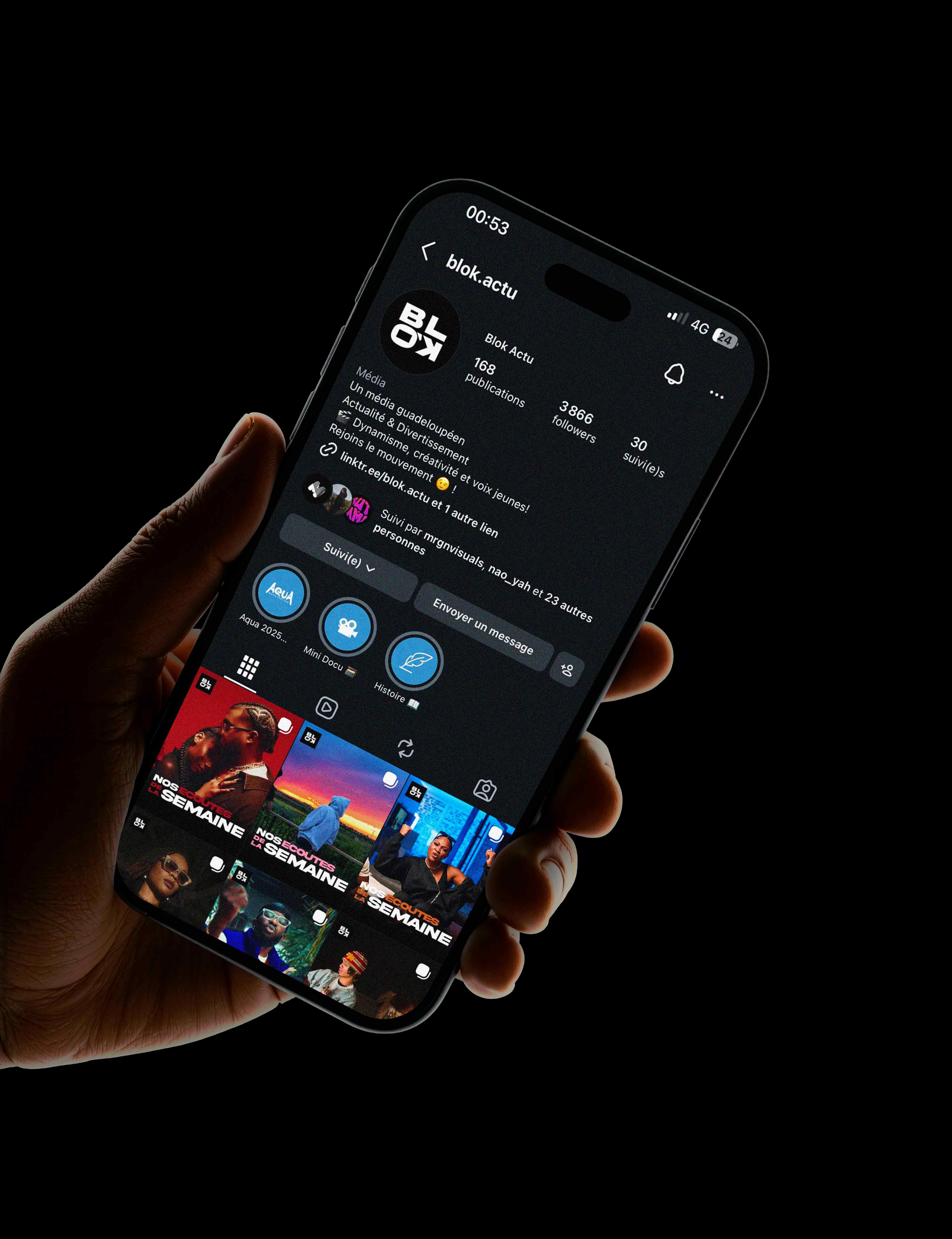 Réels instagram pour Le média BLOK